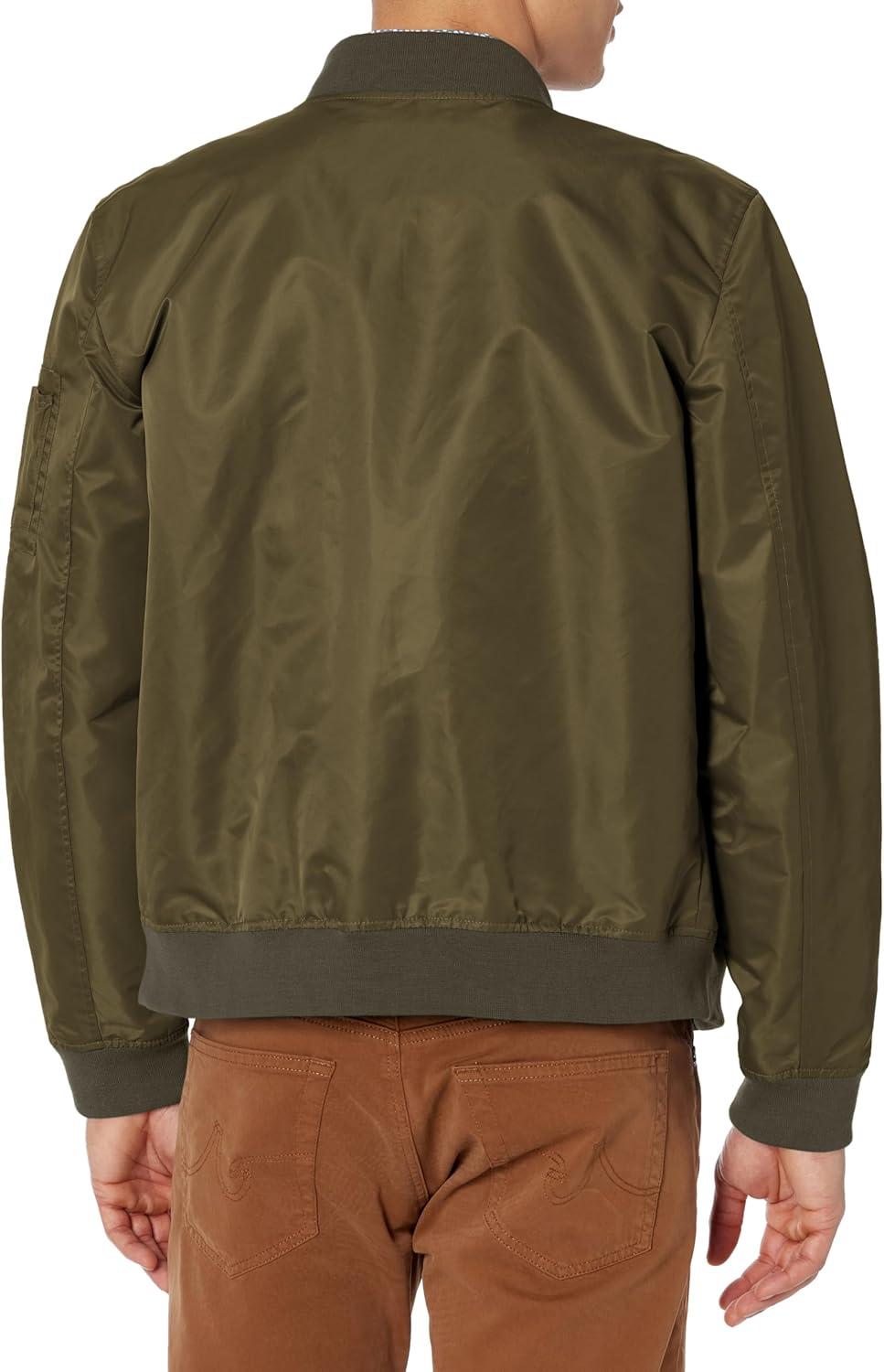 imageLevis Mens Flight Satin Unfilled Ma1 BomberMilitary Olive Filled