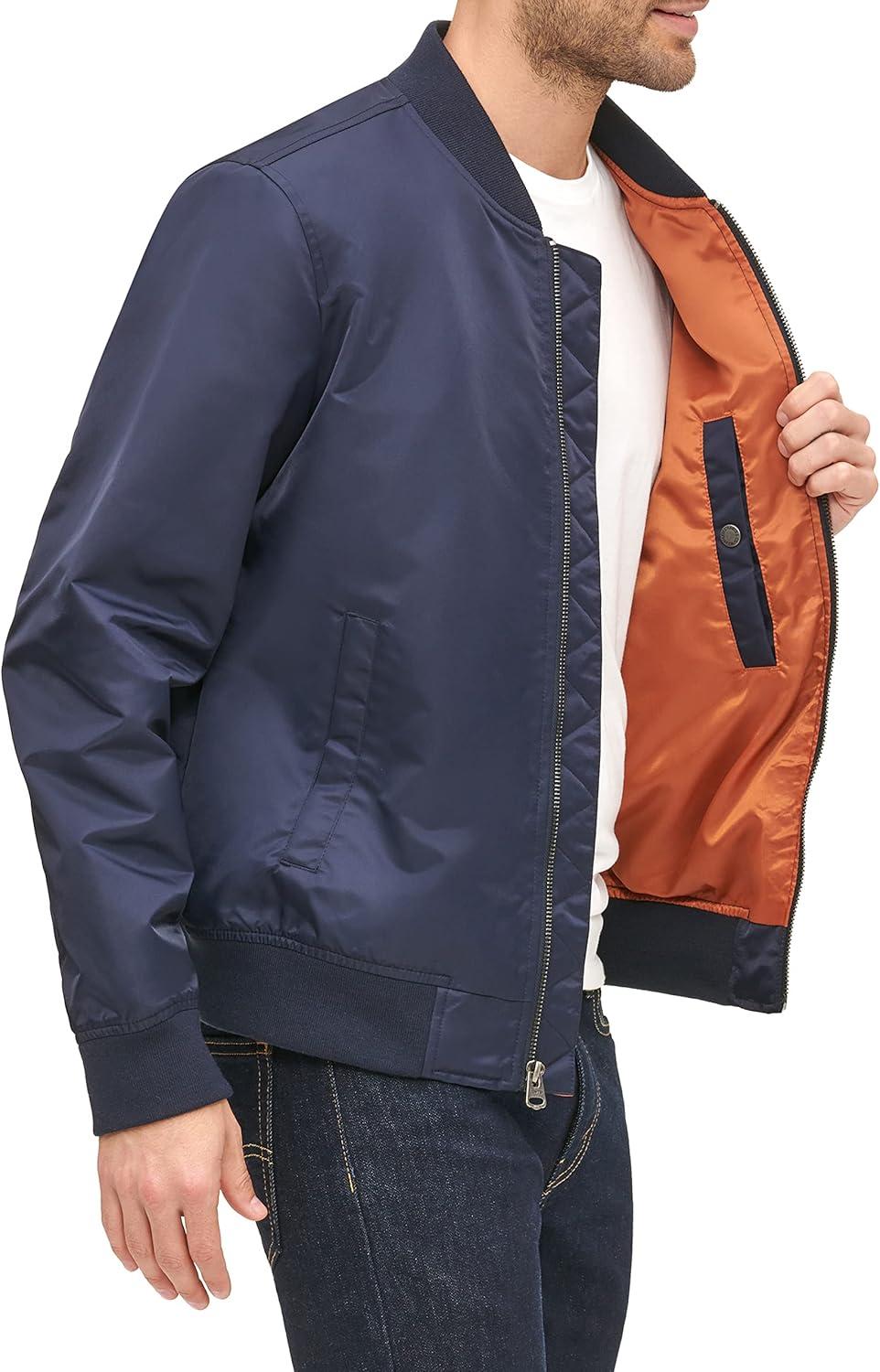 imageLevis Mens Flight Satin Unfilled Ma1 BomberNavy Classic Unfilled