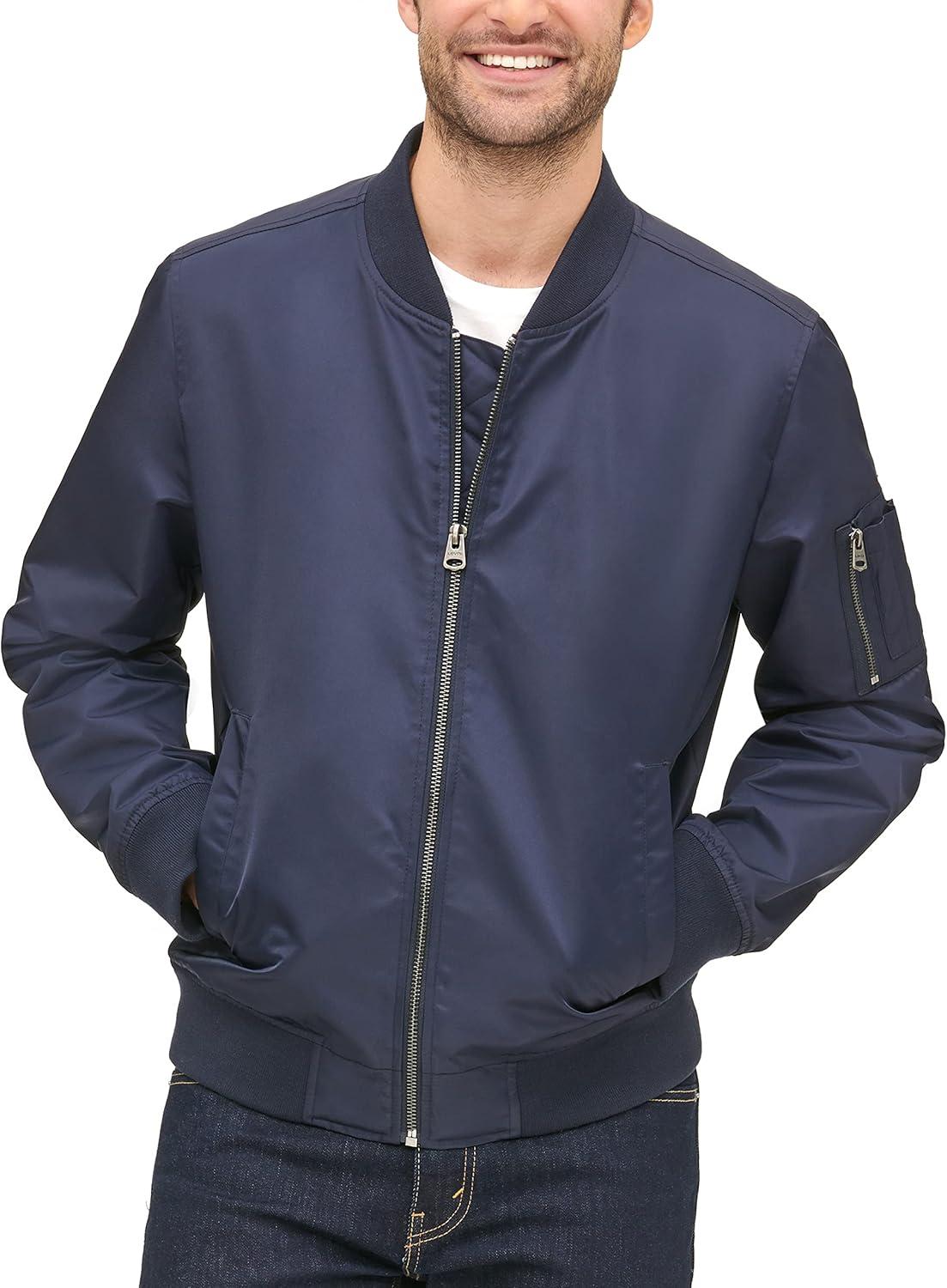 imageLevis Mens Flight Satin Unfilled Ma1 BomberNavy Classic Unfilled