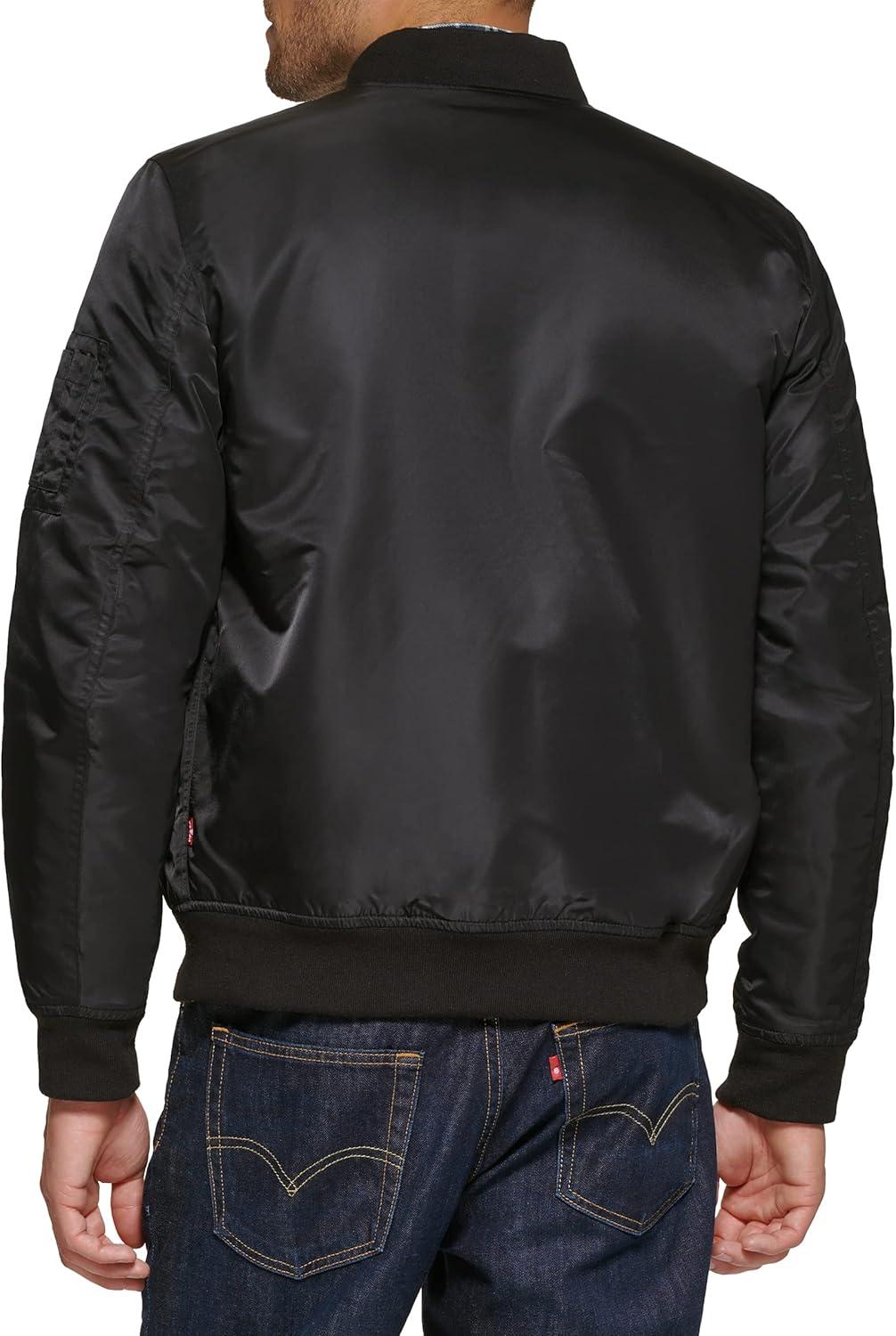 imageLevis Mens Flight Satin Unfilled Ma1 BomberNew Black