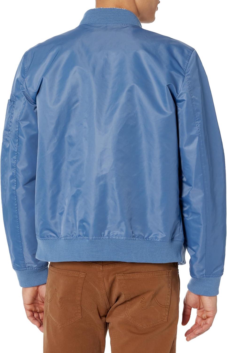 imageLevis Mens Flight Satin Unfilled Ma1 BomberNew Blue Unfilled