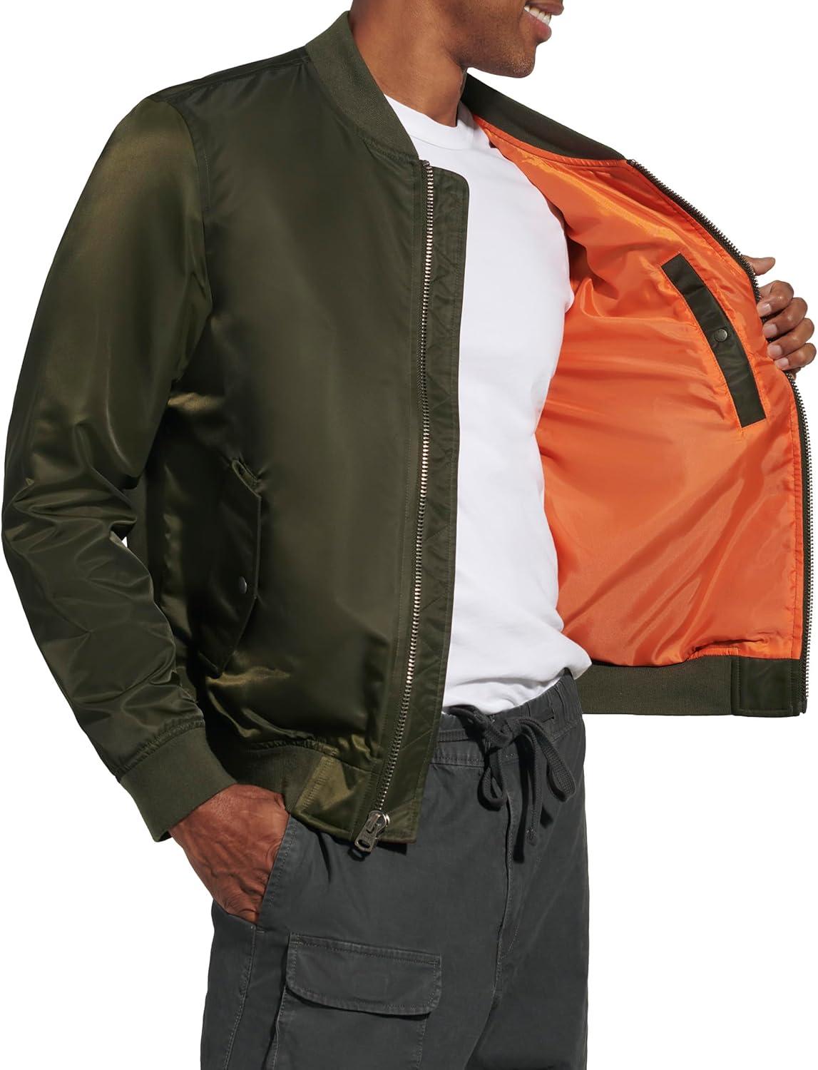 imageLevis Mens Flight Satin Unfilled Ma1 BomberOlive Ma1 Unfilled