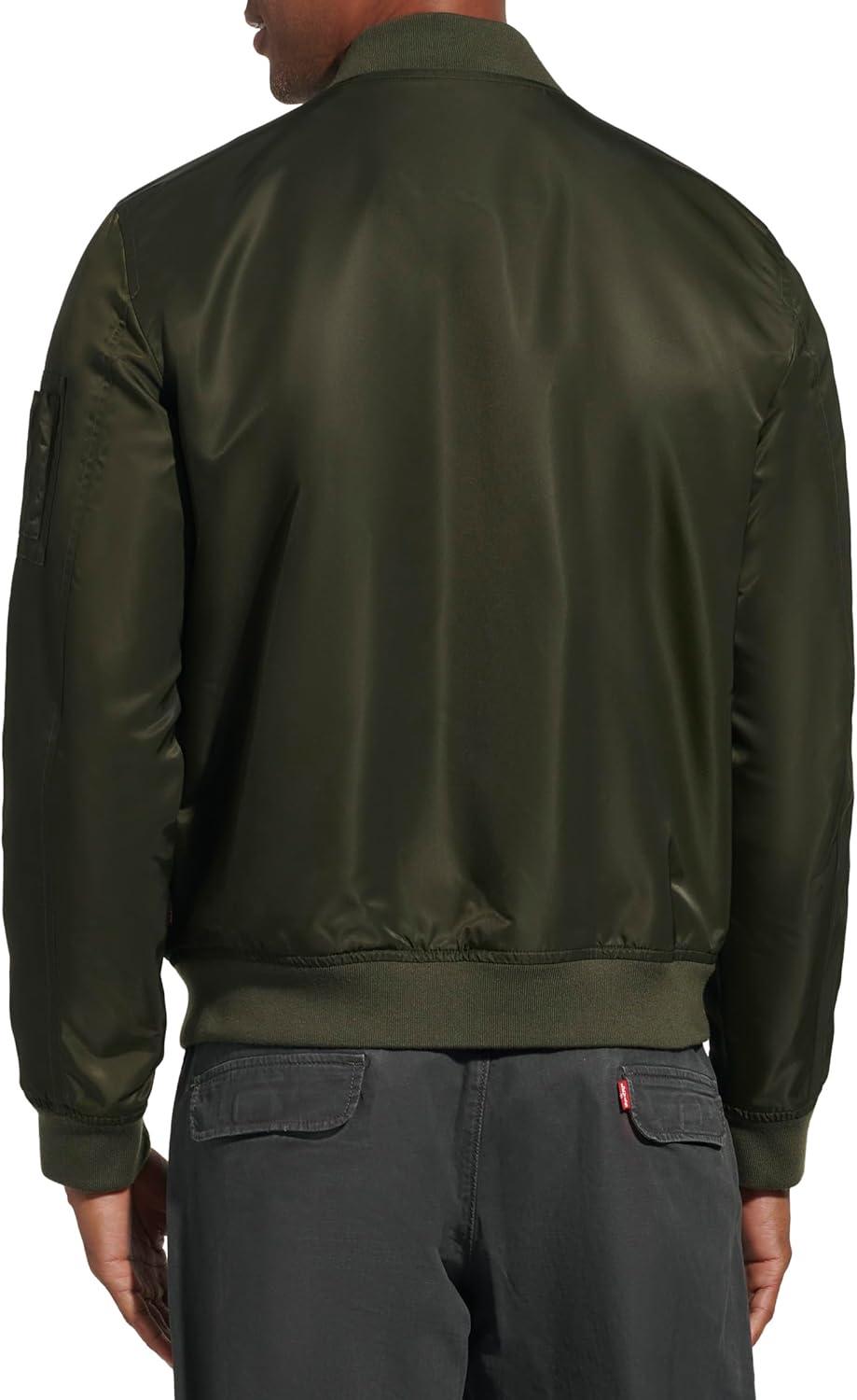 imageLevis Mens Flight Satin Unfilled Ma1 BomberOlive Ma1 Unfilled