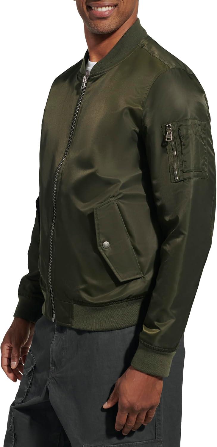imageLevis Mens Flight Satin Unfilled Ma1 BomberOlive Ma1 Unfilled