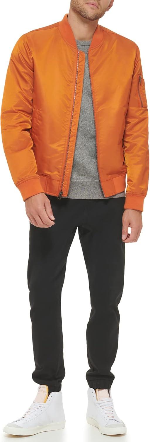 imageLevis Mens Flight Satin Unfilled Ma1 BomberOrange Classic Unfilled