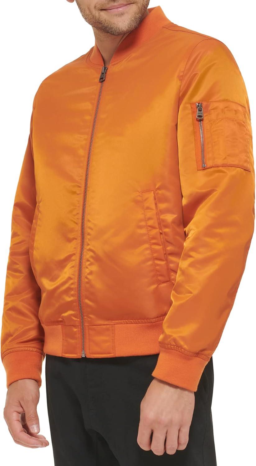 imageLevis Mens Flight Satin Unfilled Ma1 BomberOrange Classic Unfilled