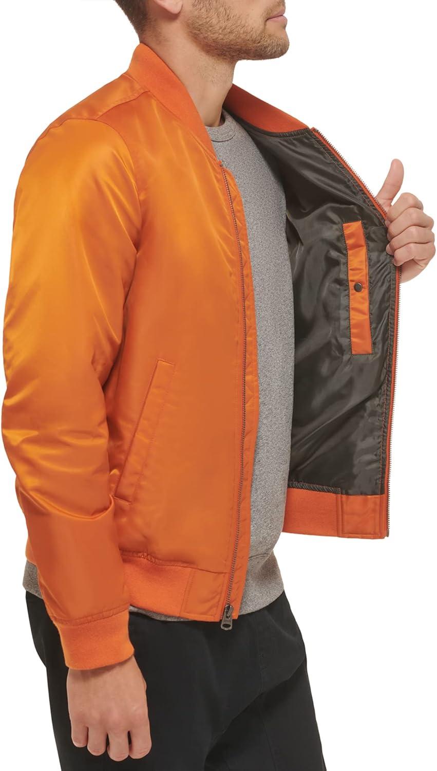 imageLevis Mens Flight Satin Unfilled Ma1 BomberOrange Classic Unfilled