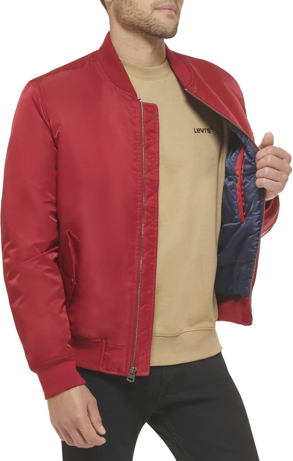 imageLevis Mens Flight Satin Unfilled Ma1 BomberRed Ma1 Filled