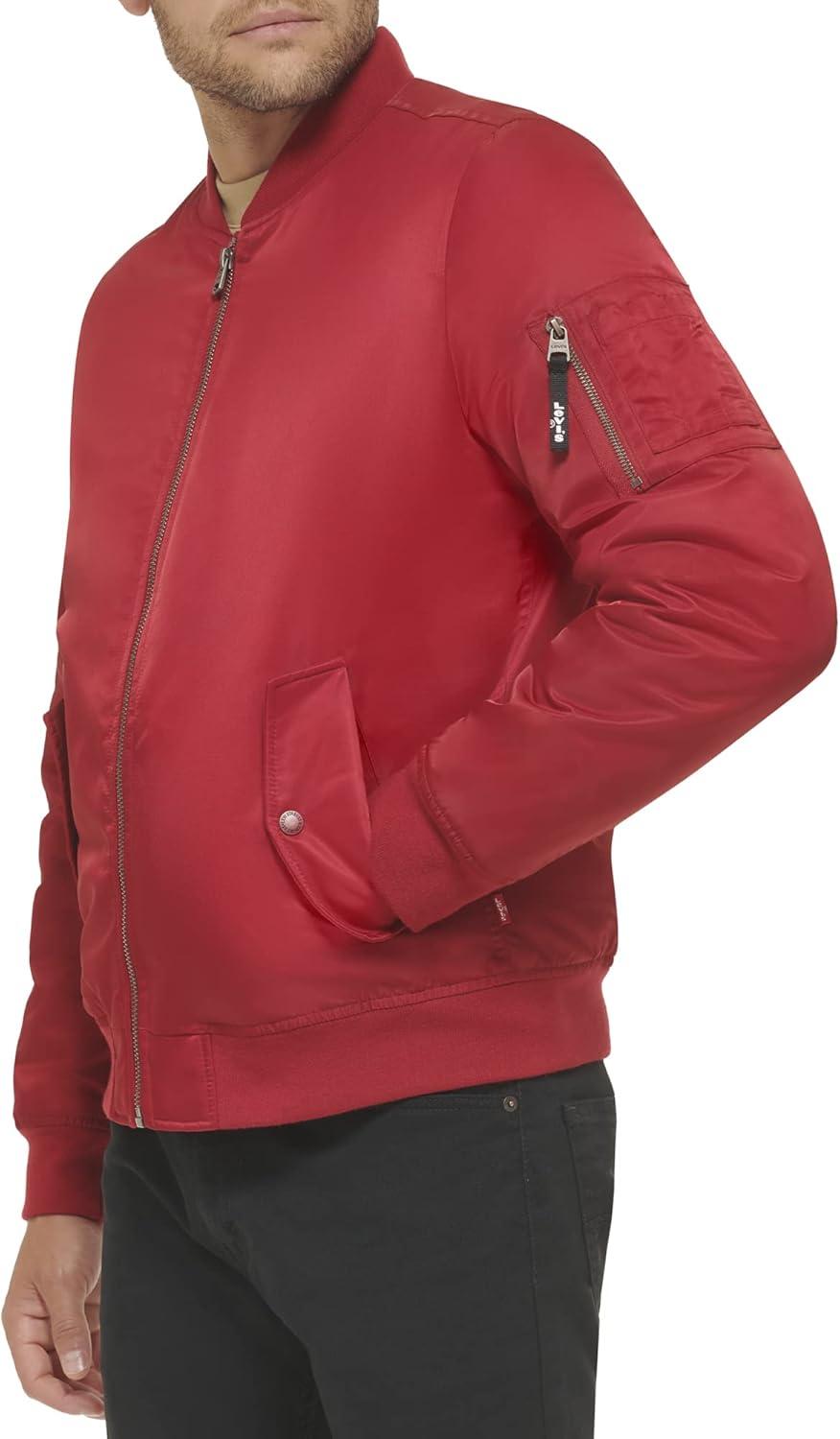 imageLevis Mens Flight Satin Unfilled Ma1 BomberRed Ma1 Filled