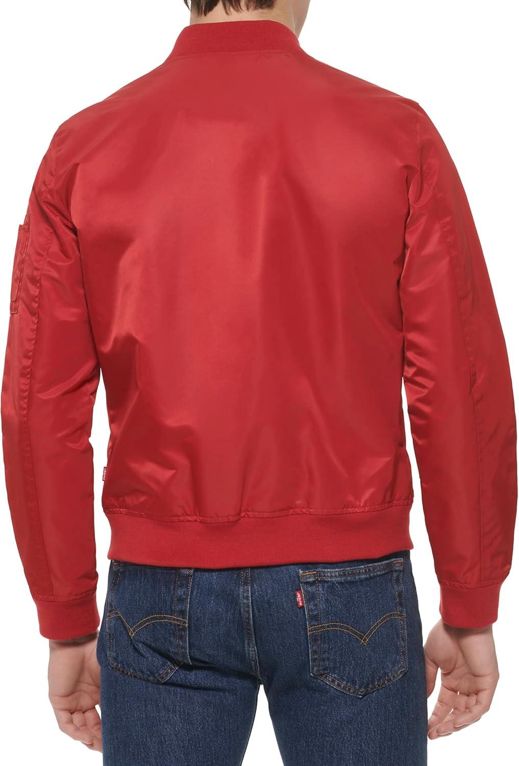 imageLevis Mens Flight Satin Unfilled Ma1 BomberRed Unfilled