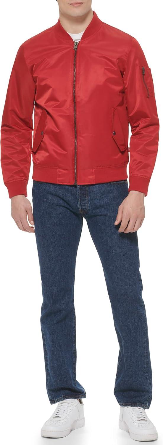 imageLevis Mens Flight Satin Unfilled Ma1 BomberRed Unfilled