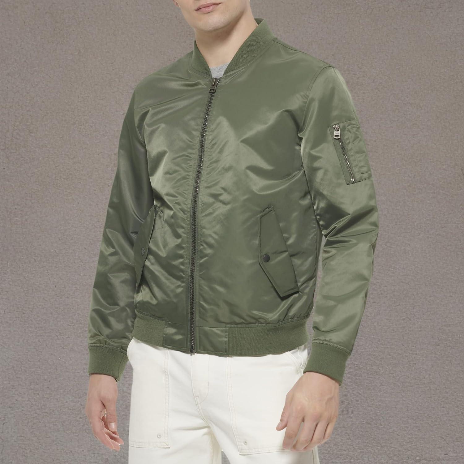 imageLevis Mens Flight Satin Unfilled Ma1 BomberThyme Ma1 Unfilled