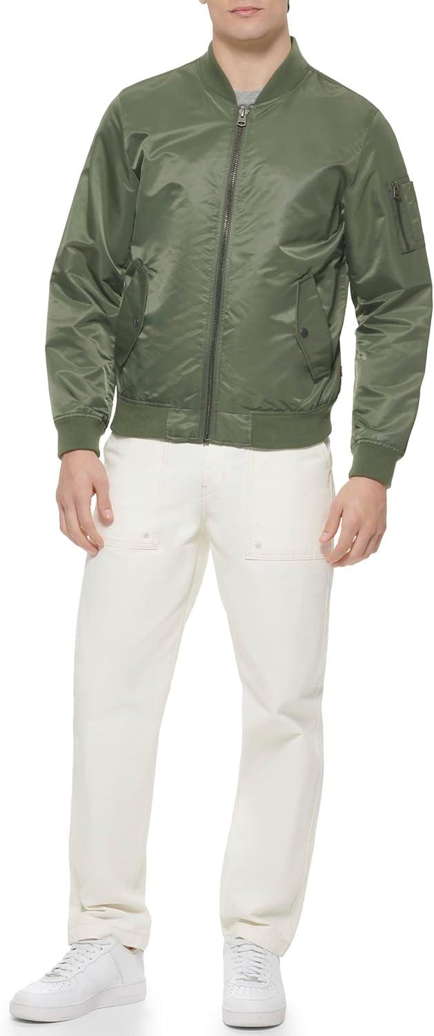 imageLevis Mens Flight Satin Unfilled Ma1 BomberThyme Ma1 Unfilled