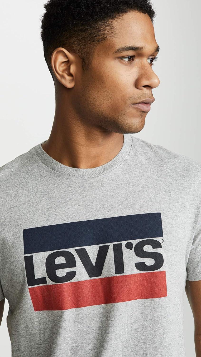 imageLevis Mens Graphic Tee Also Available in Big amp Tall84 Sportswear Logo Grey Midtone