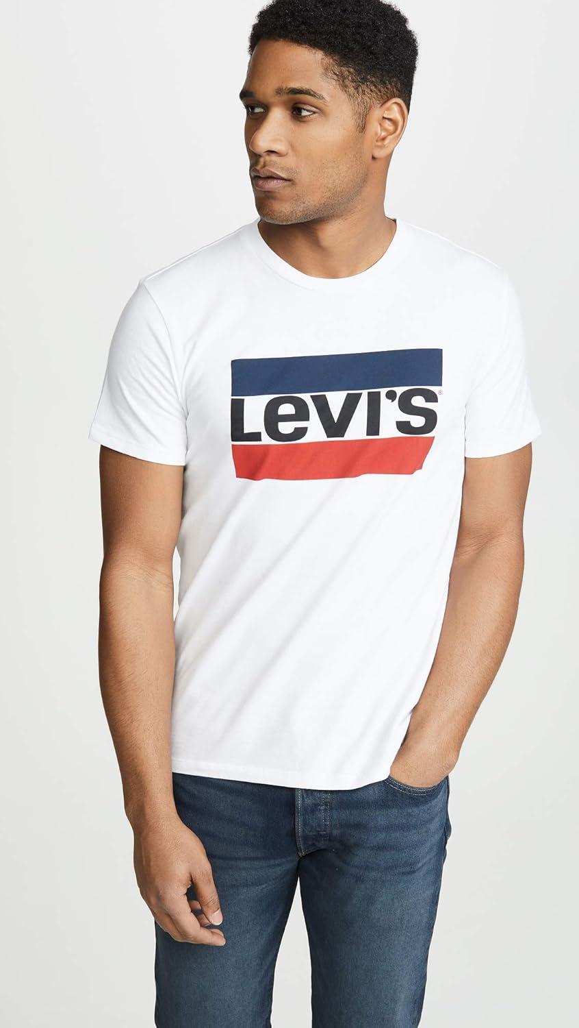 imageLevis Mens Graphic Tee Also Available in Big amp Tall84 Sportswear Logo White