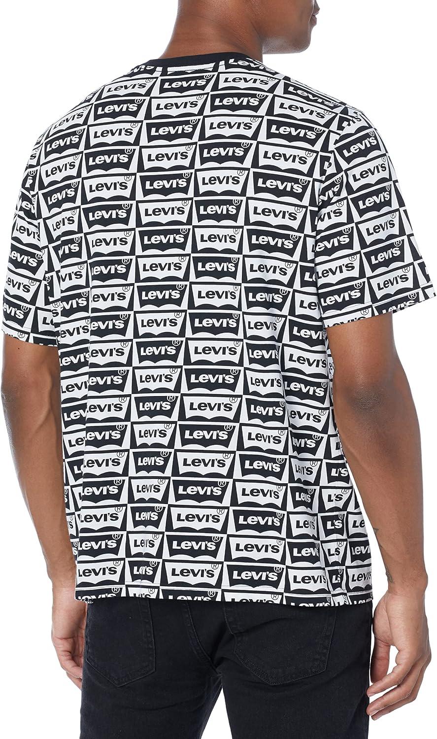 imageLevis Mens Graphic Tee Also Available in Big amp TallBatwing Allover White