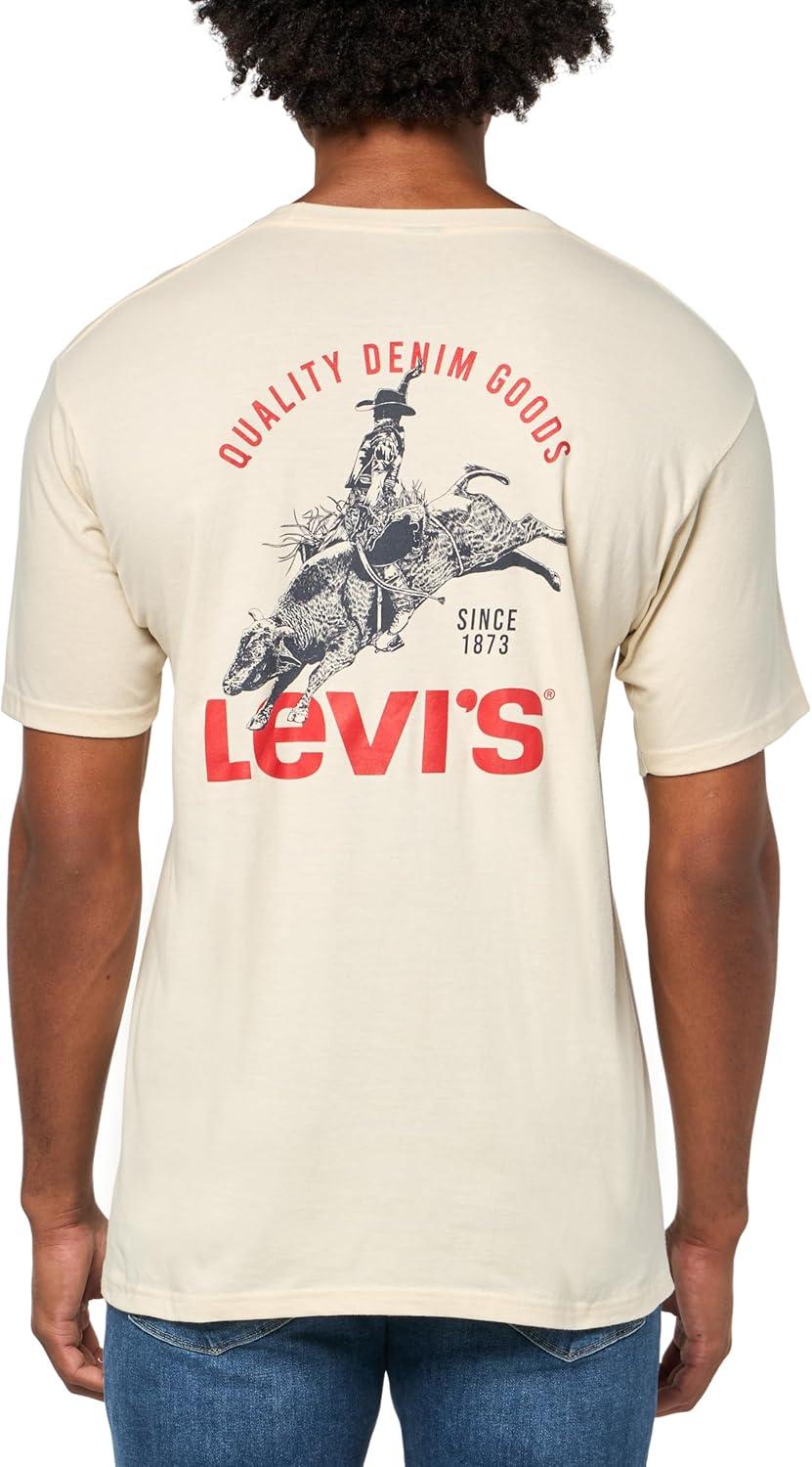 imageLevis Mens Graphic Tee Also Available in Big amp TallNew 8 Seconds Oatmeal Heather