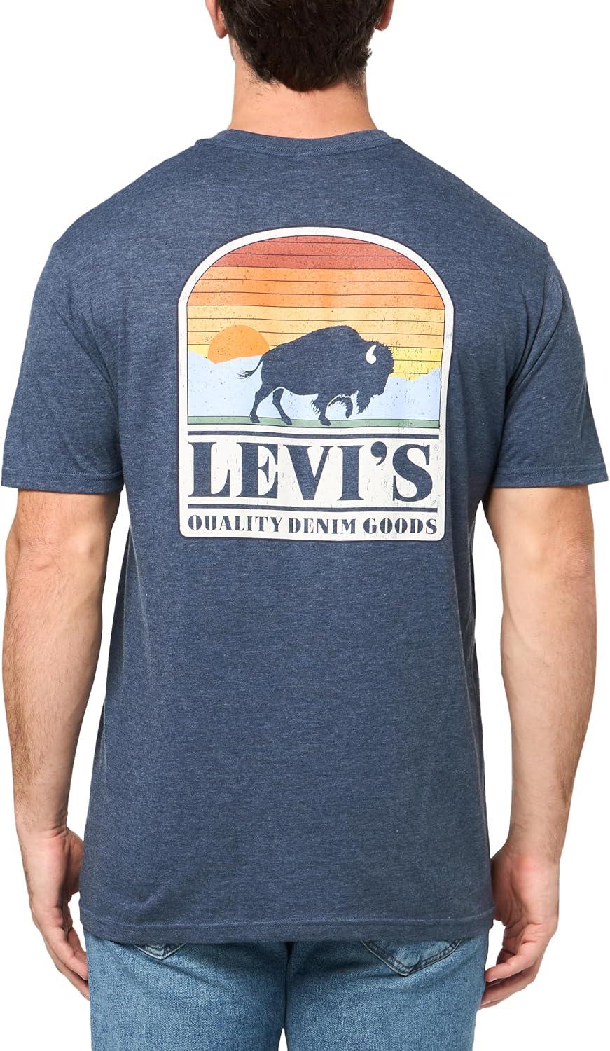 imageLevis Mens Graphic Tee Also Available in Big amp TallNew Denim Buffalo