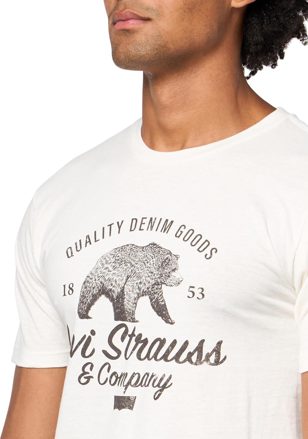 imageLevis Mens Graphic Tee Also Available in Big amp TallNew Grizzly Cream