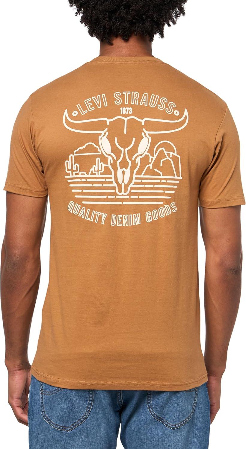 imageLevis Mens Graphic Tee Also Available in Big amp TallNew Quirley Brown Sugar