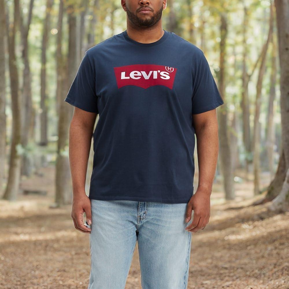 imageLevis Mens Graphic Tee Also Available in Big amp TallTall Batwing Core Dress Blues Blue
