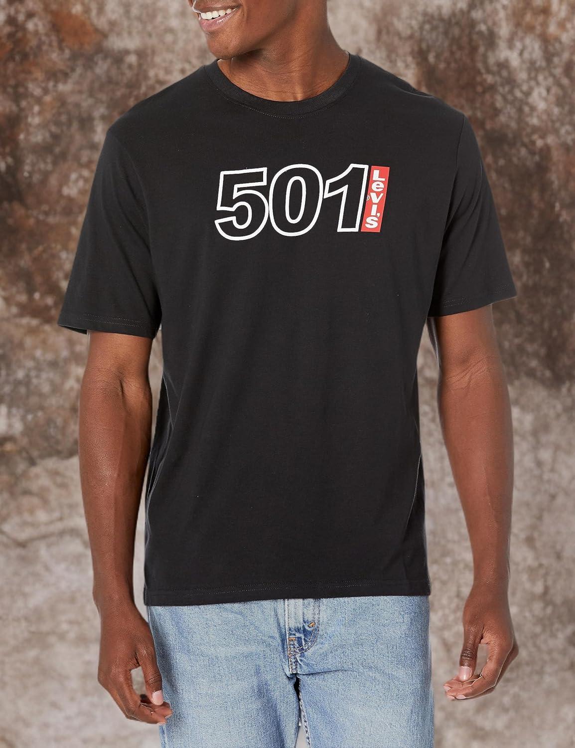 imageLevis Mens Graphic Tees Also Available in Big amp Tall TShirt501 Logo Outline Caviar