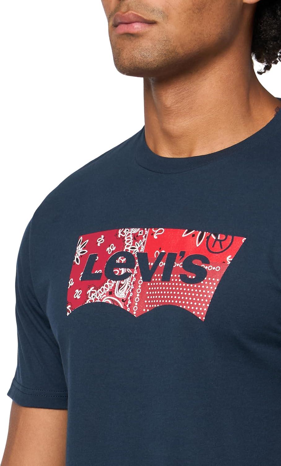 imageLevis Mens Graphic Tees Also Available in Big amp Tall TShirtNew Bandana Bw Navy