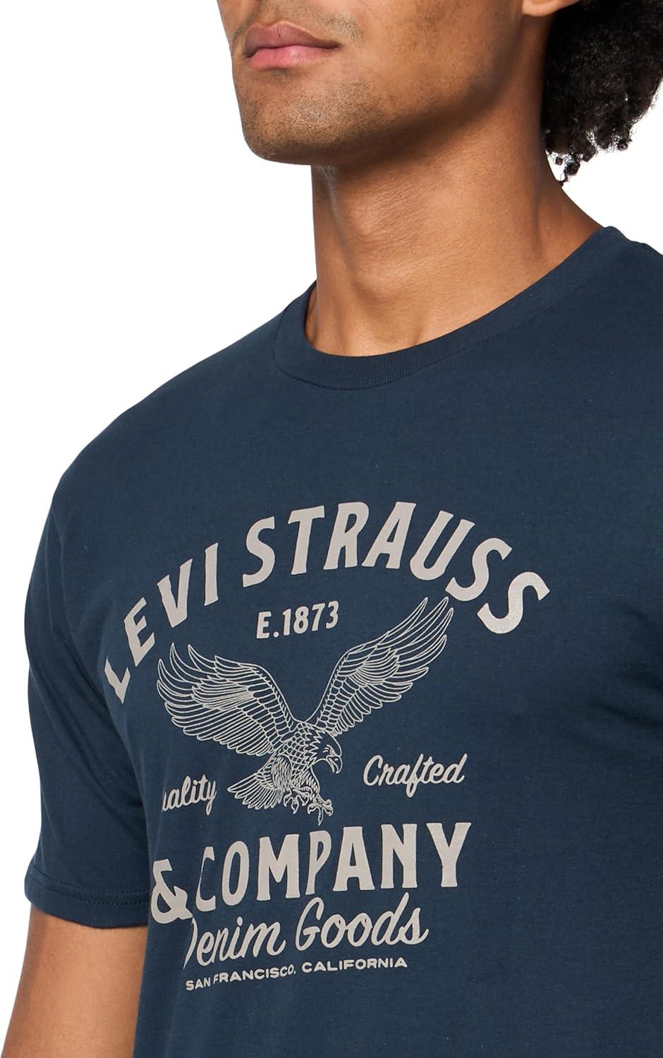 imageLevis Mens Graphic Tees Also Available in Big amp Tall TShirtNew Eagle Racer Navy