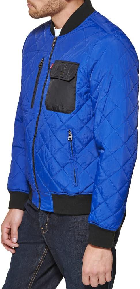 imageLevis Mens Levis Mens Diamond Quilted Bomber JacketBlue
