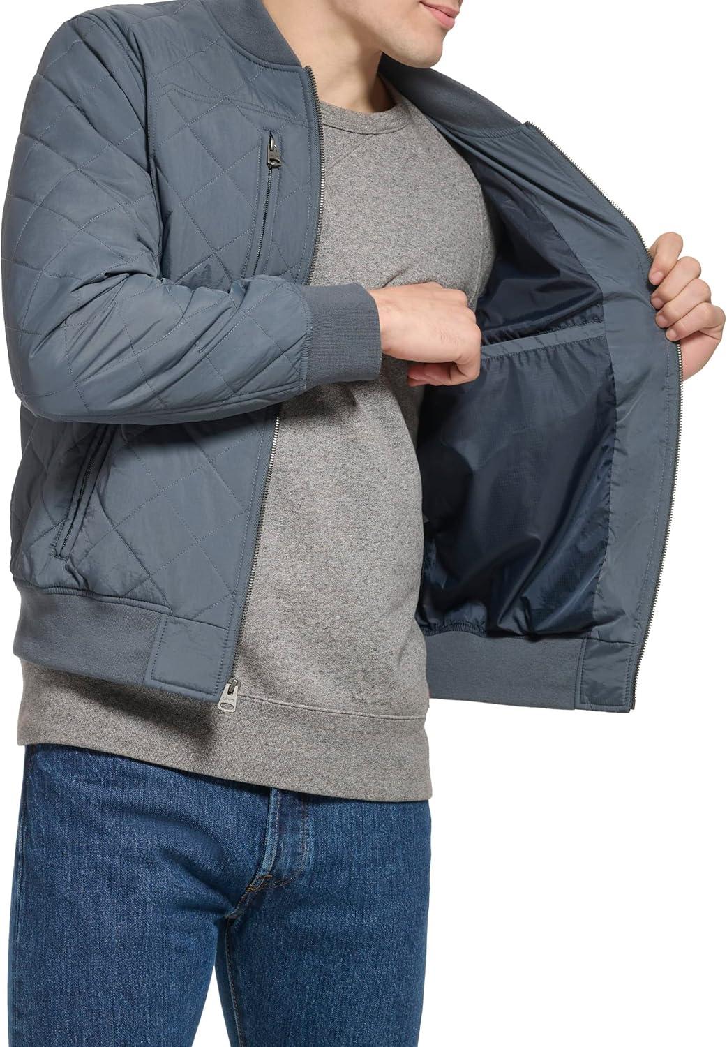 imageLevis Mens Levis Mens Diamond Quilted Bomber JacketIndigo