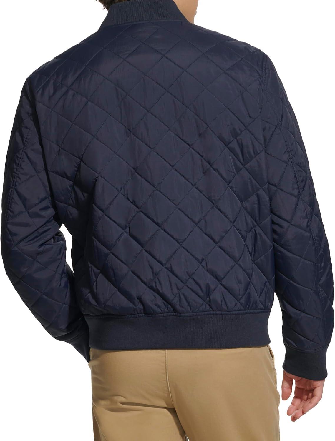 imageLevis Mens Levis Mens Diamond Quilted Bomber JacketNavy Dry Touch Nylon