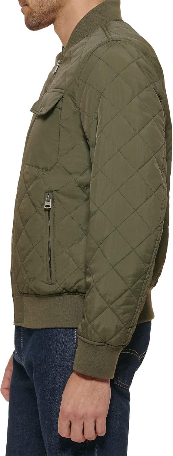 imageLevis Mens Levis Mens Diamond Quilted Bomber JacketOlive