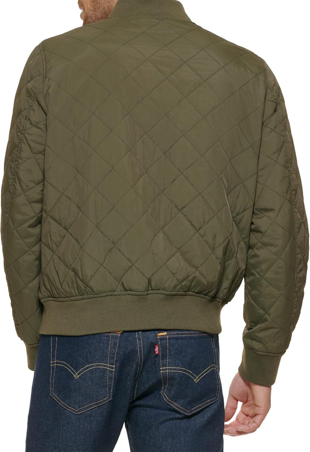 imageLevis Mens Levis Mens Diamond Quilted Bomber JacketOlive