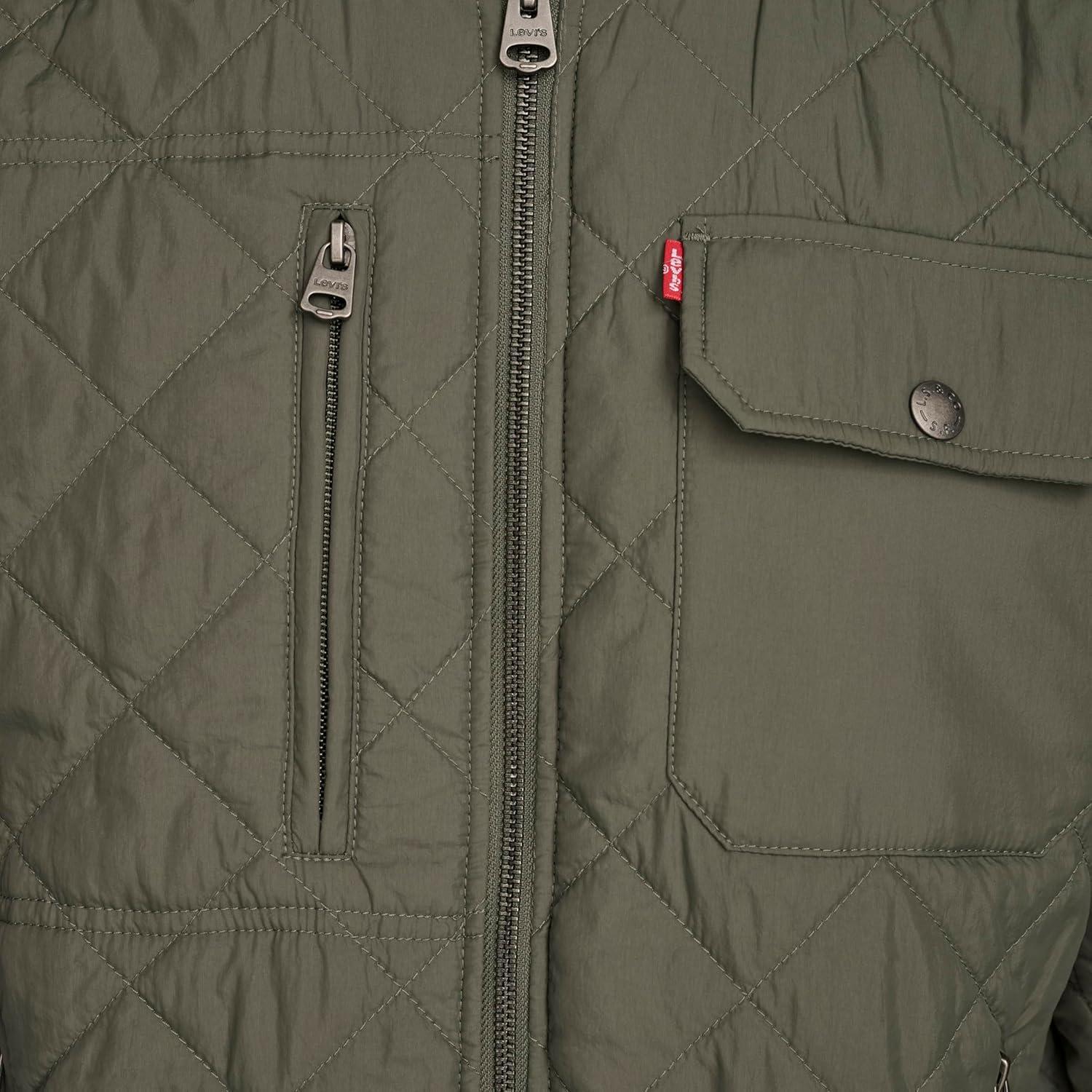 imageLevis Mens Levis Mens Diamond Quilted Bomber JacketSage Green