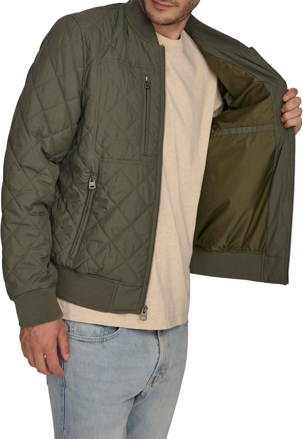 imageLevis Mens Levis Mens Diamond Quilted Bomber JacketSage Green