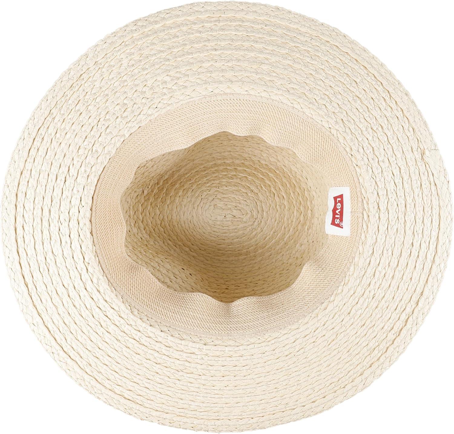imageLevis Mens Lightweight Straw Fedora Panama HatBlack
