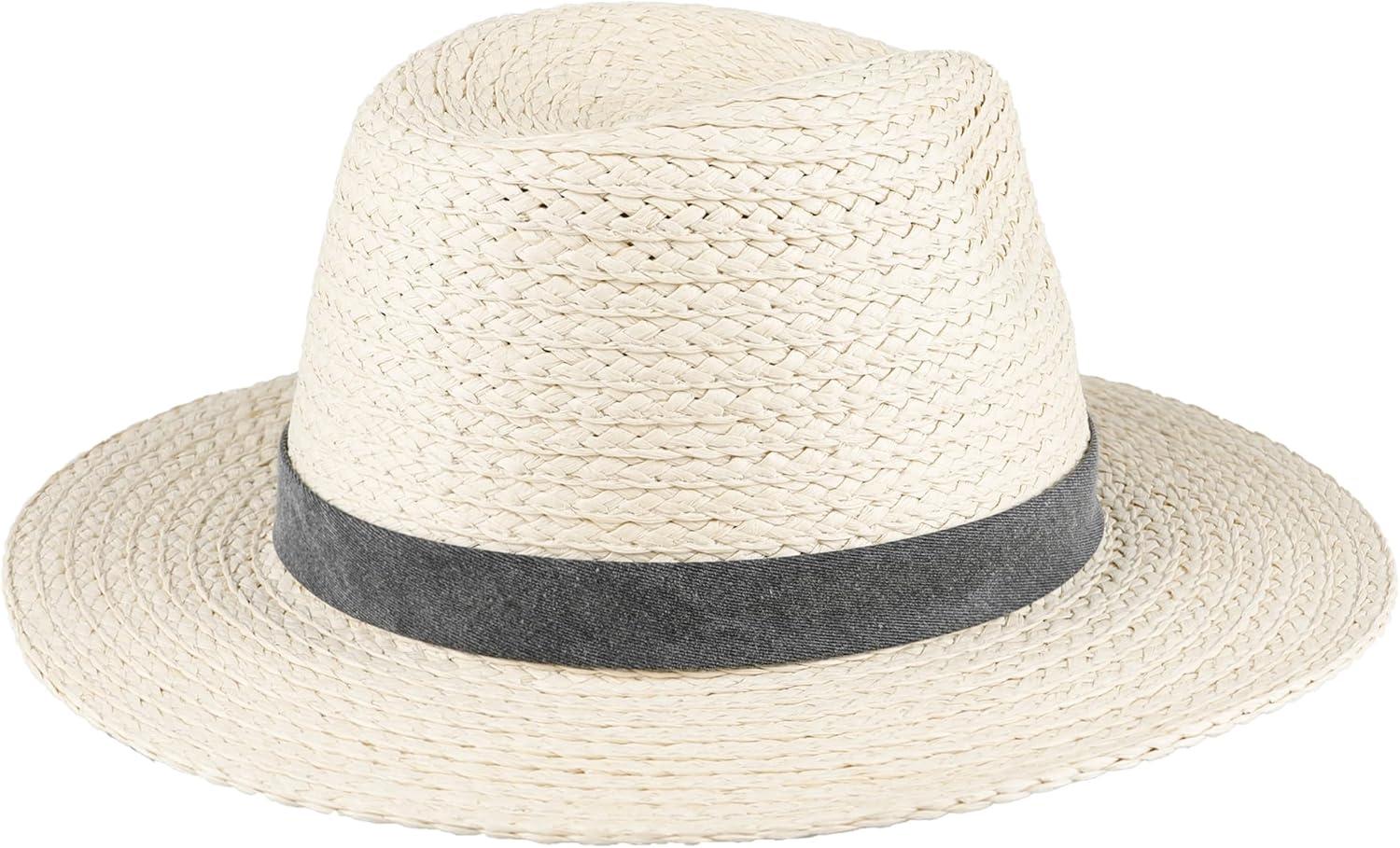 imageLevis Mens Lightweight Straw Fedora Panama HatBlack