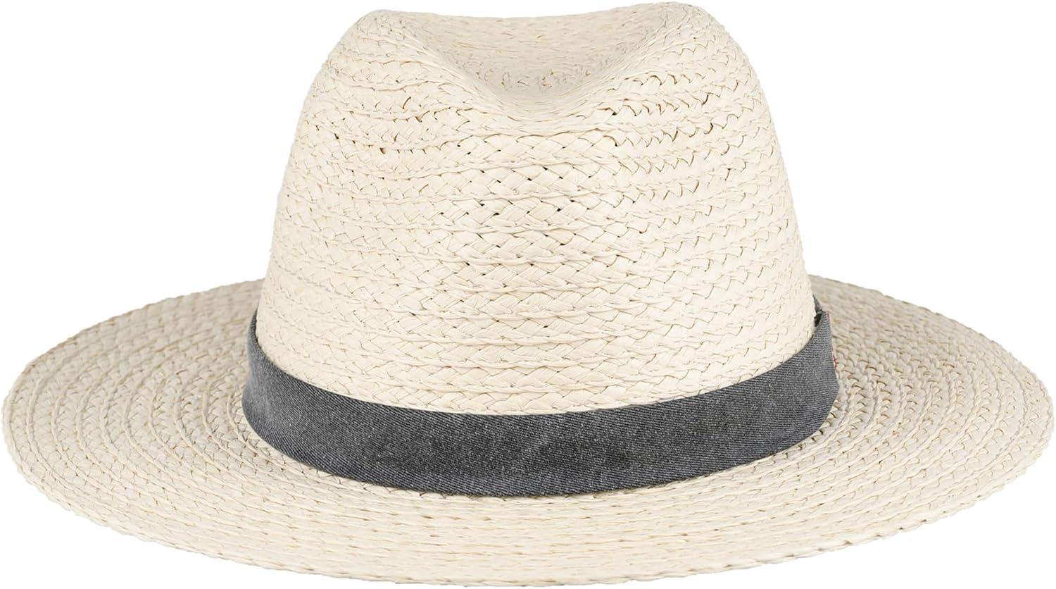 imageLevis Mens Lightweight Straw Fedora Panama HatBlack
