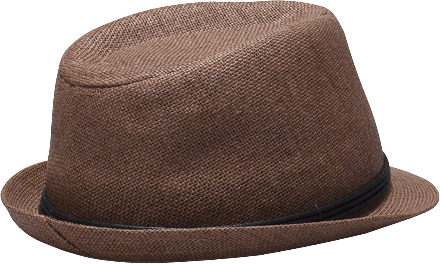 imageLevis Mens Lightweight Straw Fedora Panama HatBrown Straw