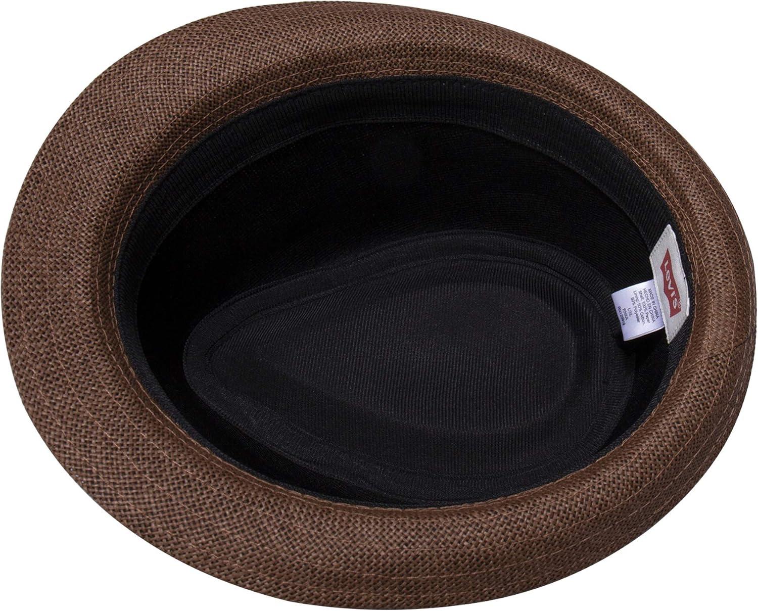 imageLevis Mens Lightweight Straw Fedora Panama HatBrown Straw