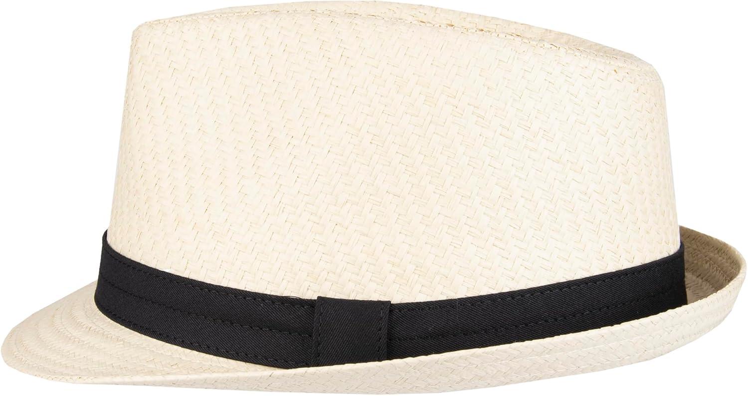 imageLevis Mens Lightweight Straw Fedora Panama HatIvory Straw