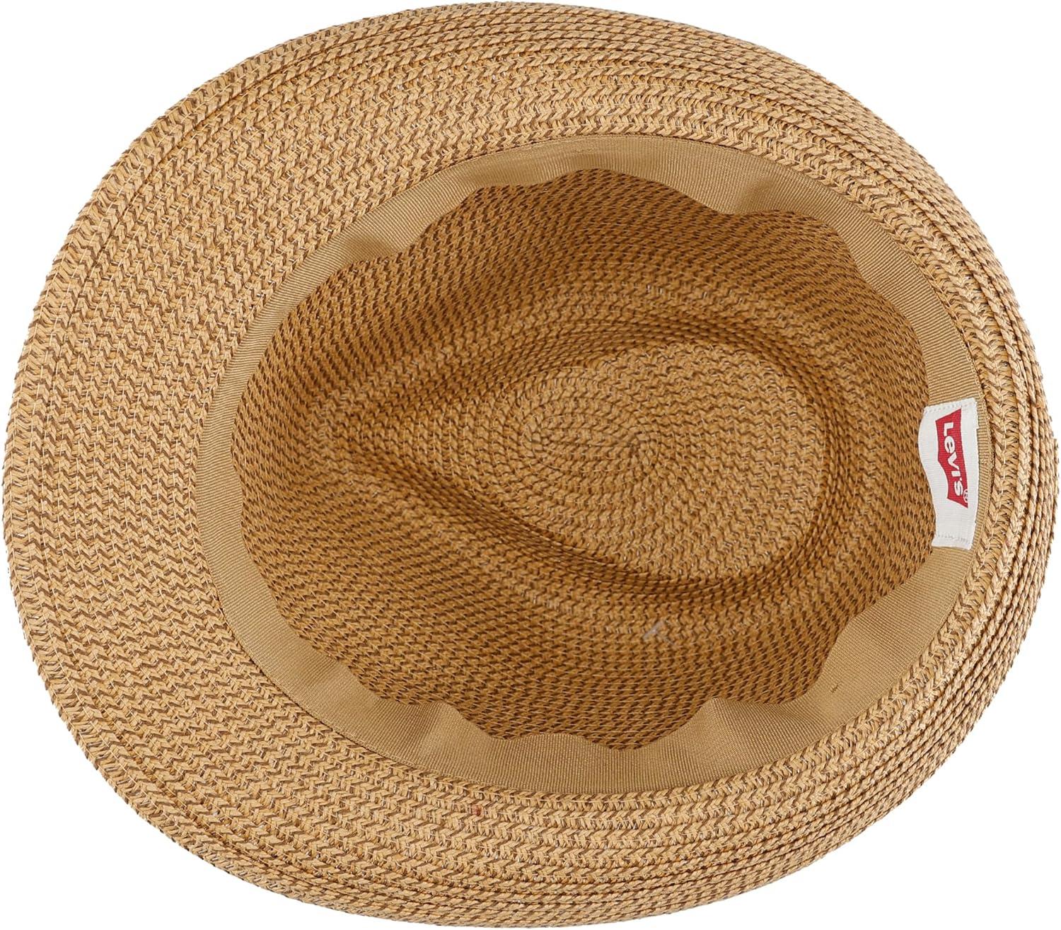 imageLevis Mens Lightweight Straw Fedora Panama HatTan