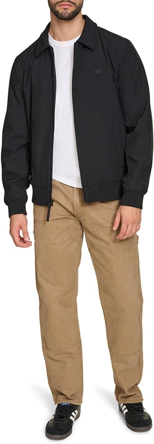 imageLevis Mens Mens Lightweight Softshell Varsity Rib Knit Bomber JacketBlack