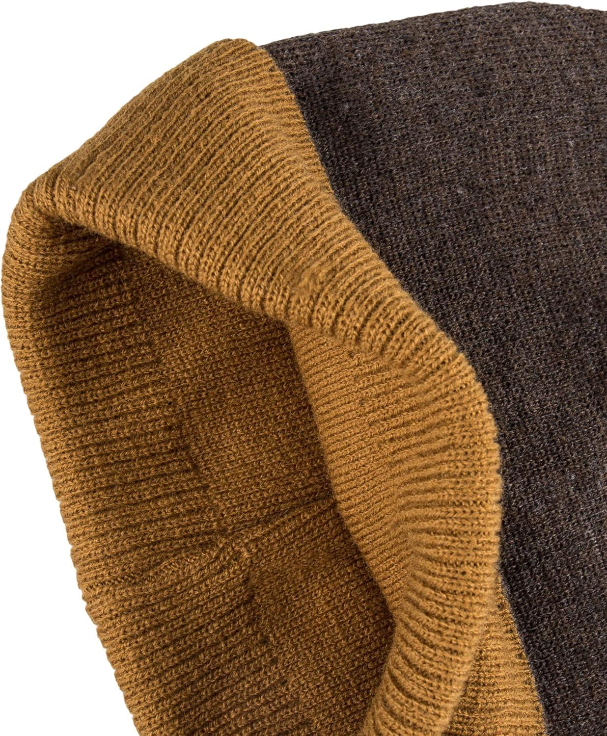imageLevis Mens Reversible Warm Winter Beanie with Fingerless Glove SetTan