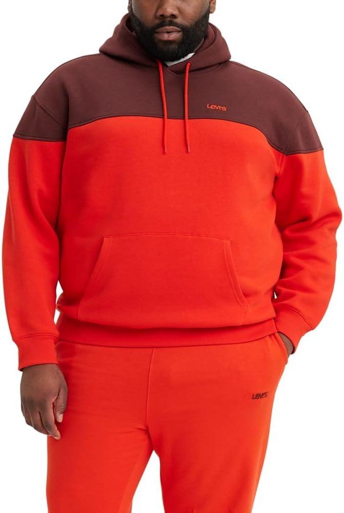 imageLevis Mens Seasonal Logo HoodieTop Block Valiant Poppy