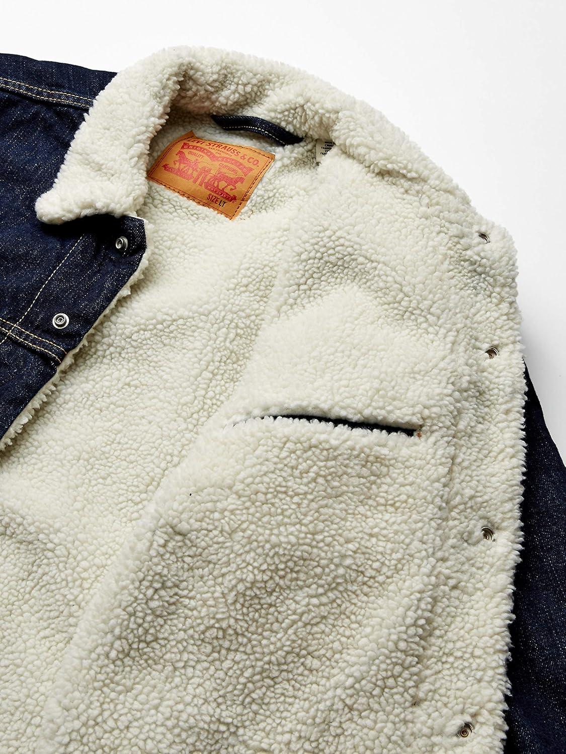 imageLevis Mens Sherpa Trucker JacketJuniper Rinse