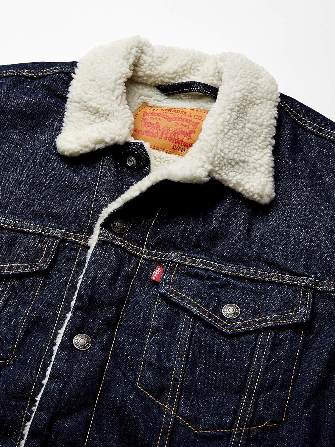 imageLevis Mens Sherpa Trucker JacketJuniper Rinse