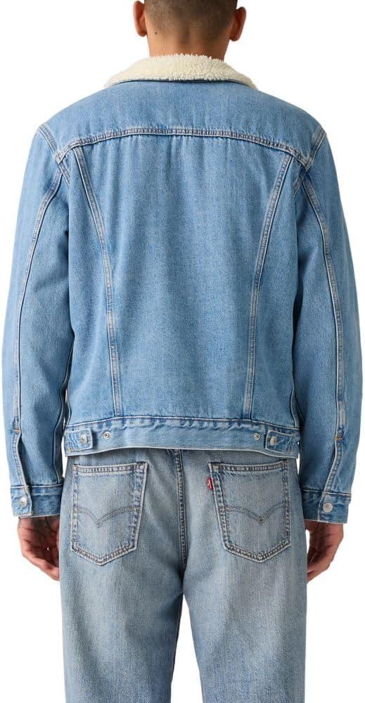 imageLevis Mens Sherpa Trucker JacketLight Stonewash Non Stretch