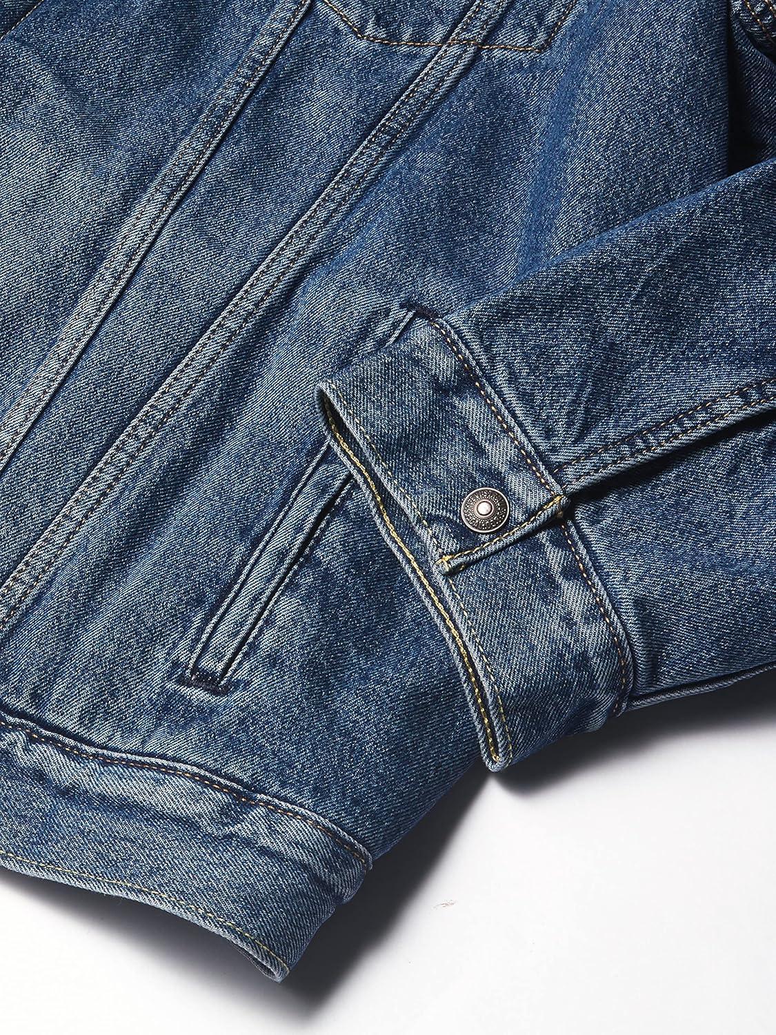 imageLevis Mens Sherpa Trucker JacketTelevision Medium Indigo
