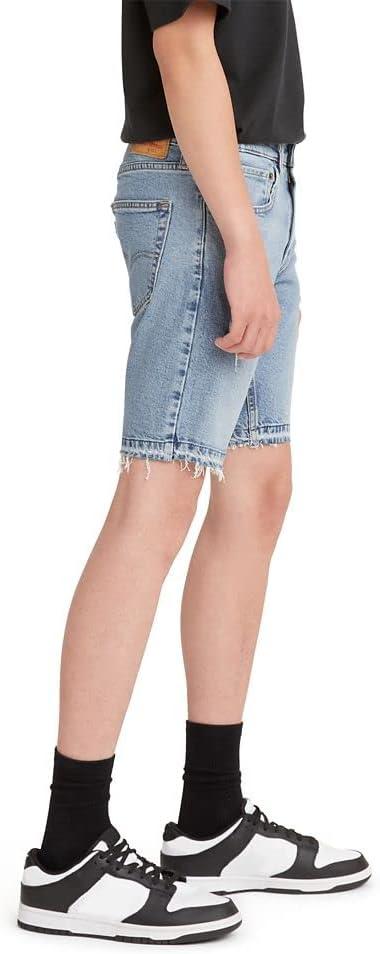 imageLevis Mens Slim Cut Off Jean ShortsWolf Scratch Destructed